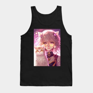 Cute Anime Cat Girl Tank Top